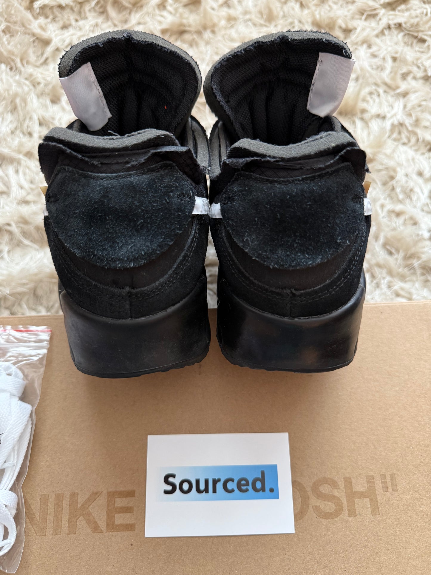 Nike x OFF-WHITE Air Max 90 Black | UK 9.5