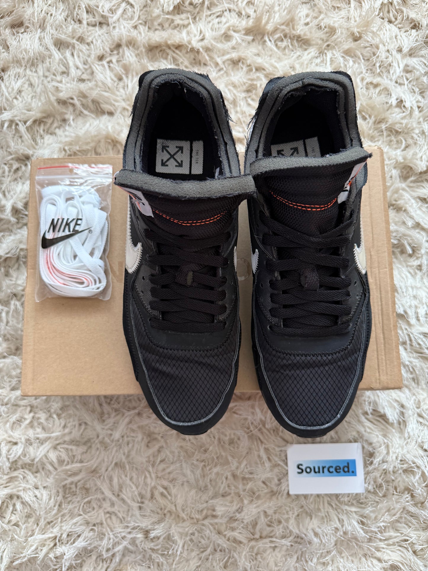 Nike x OFF-WHITE Air Max 90 Black | UK 9.5