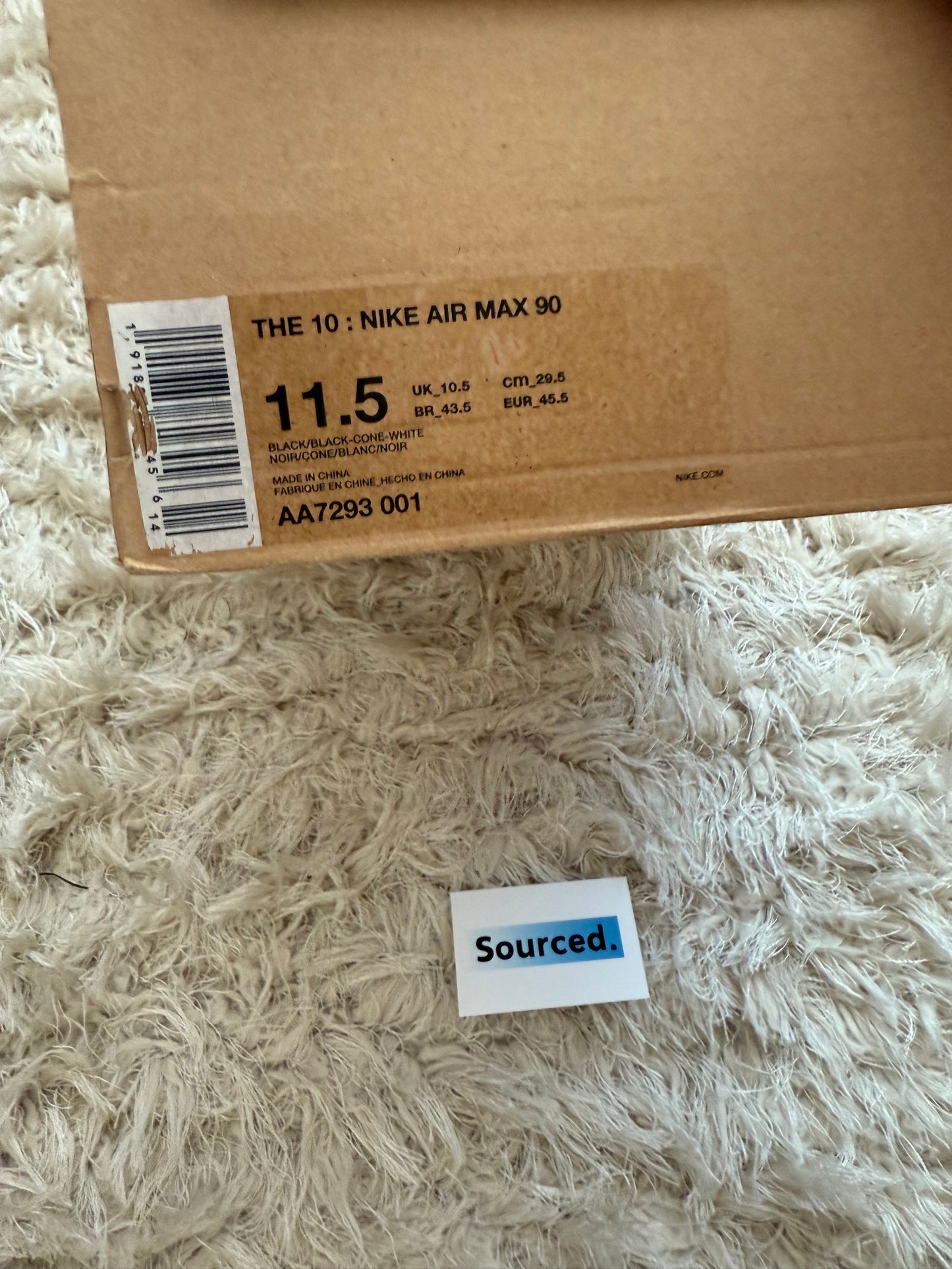 Nike x OFF-WHITE Air Max 90 Black | UK 10.5