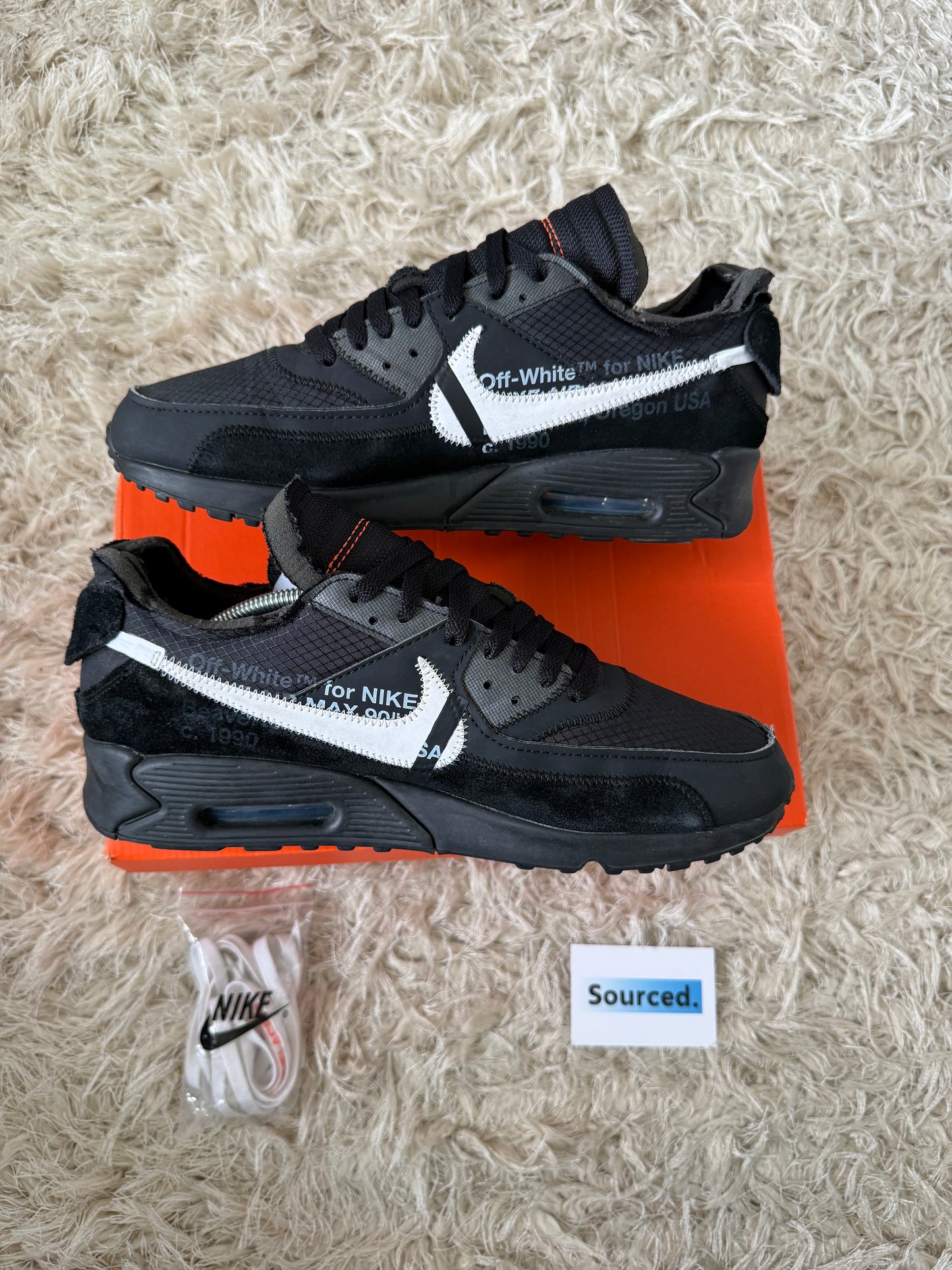 Nike x OFF-WHITE Air Max 90 Black | UK 10