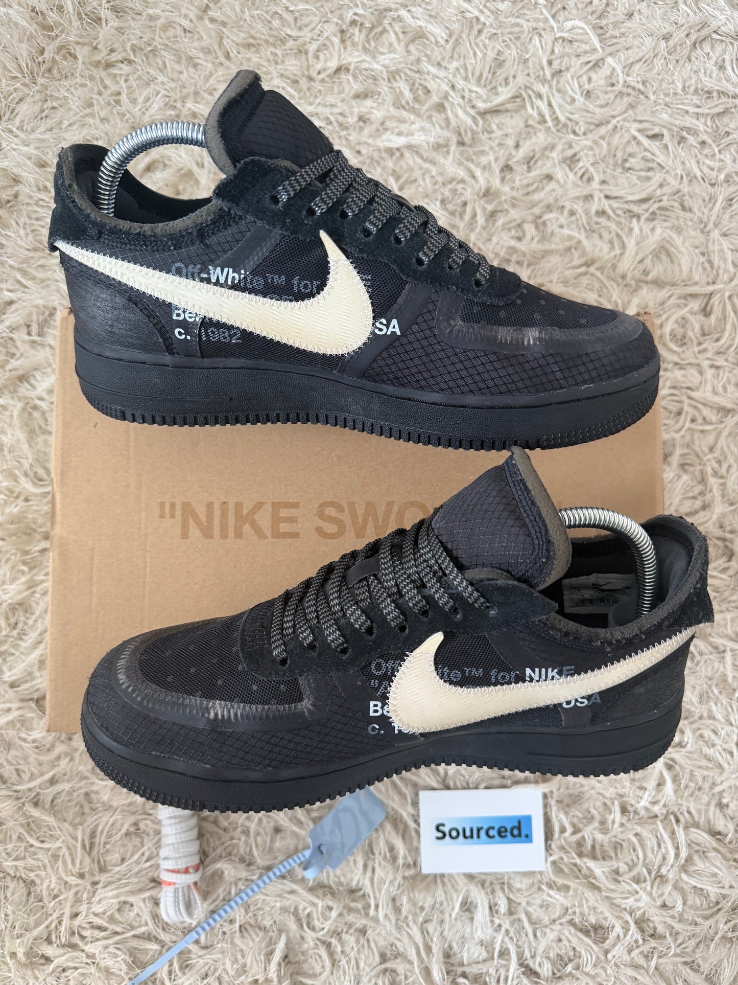 Nike x OFF-WHITE Air Force 1 Low Black | UK 7