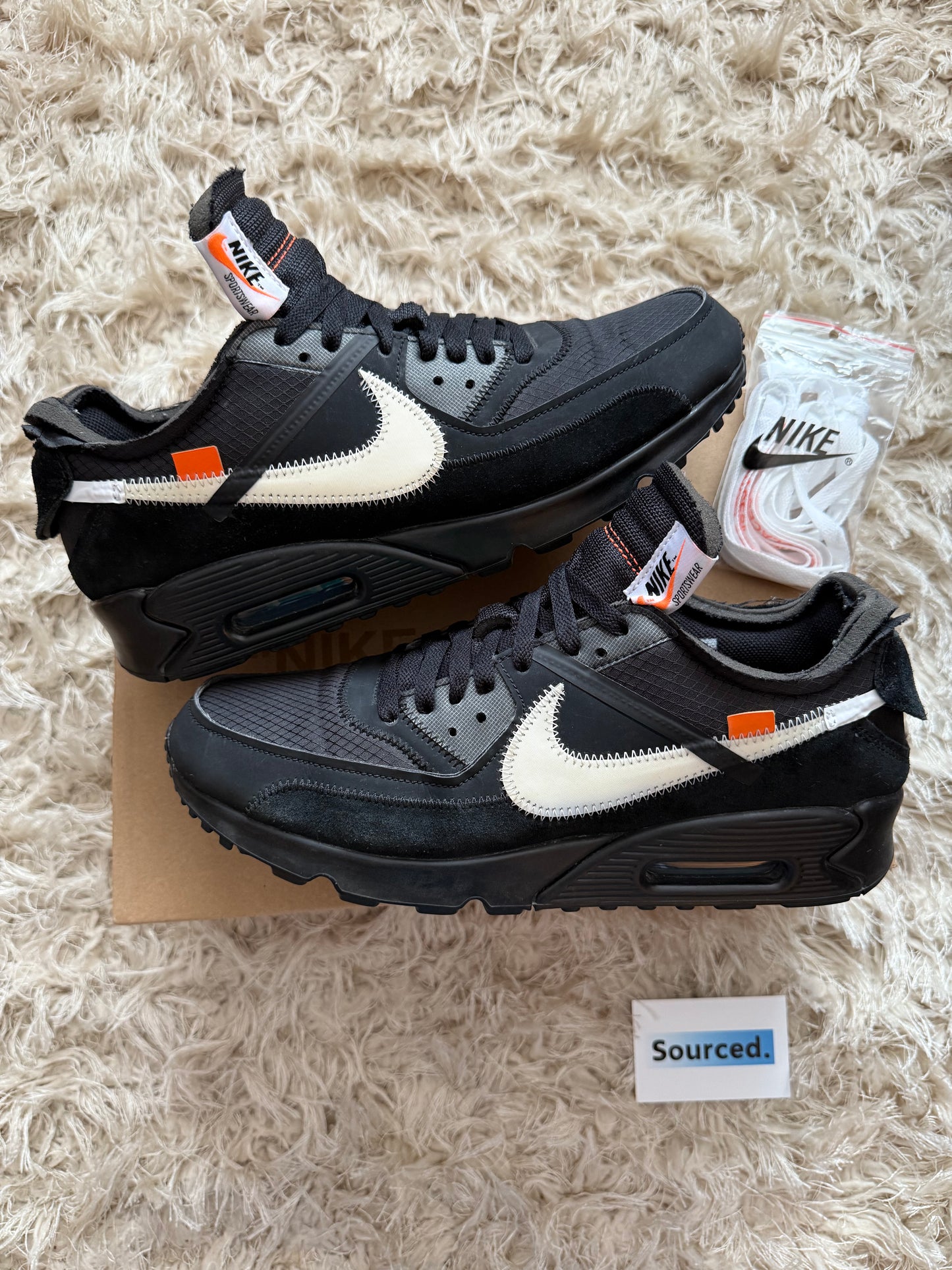 Nike x OFF-WHITE Air Max 90 Black | UK 9.5