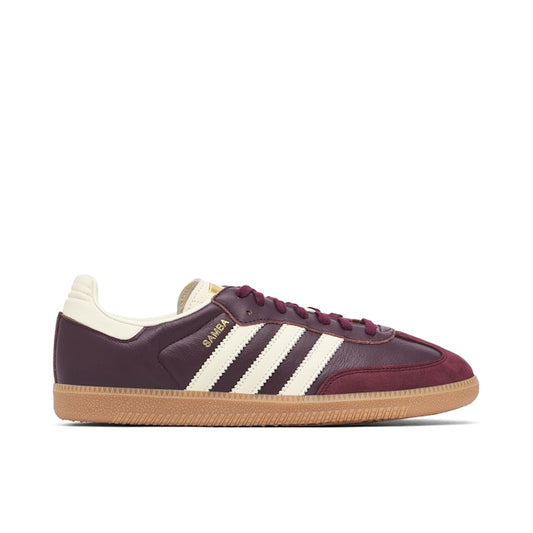 adidas Samba OG Maroon Cream Gold Metallic (Women's)