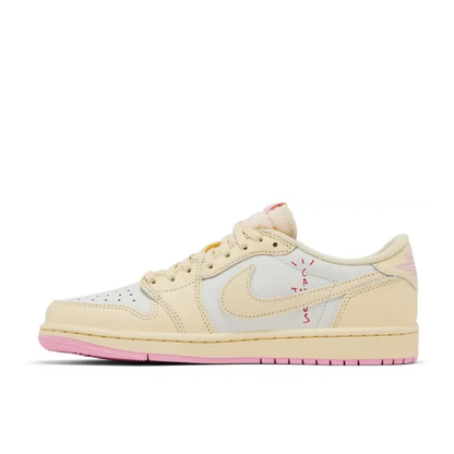 Air Jordan 1 Retro Low OG SP Travis Scott Shy Pink Muslin Sail
