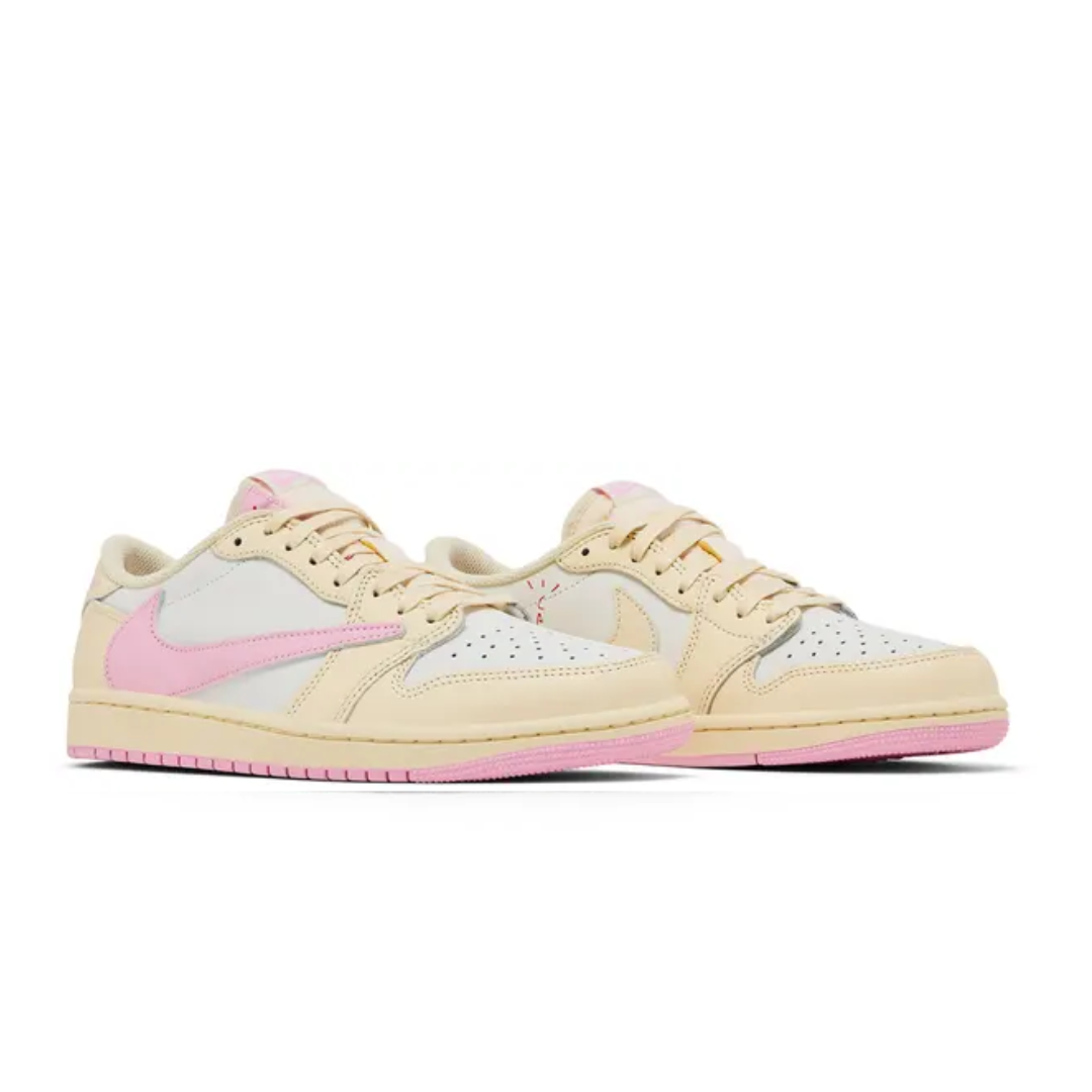 Air Jordan 1 Retro Low OG SP Travis Scott Shy Pink Muslin Sail