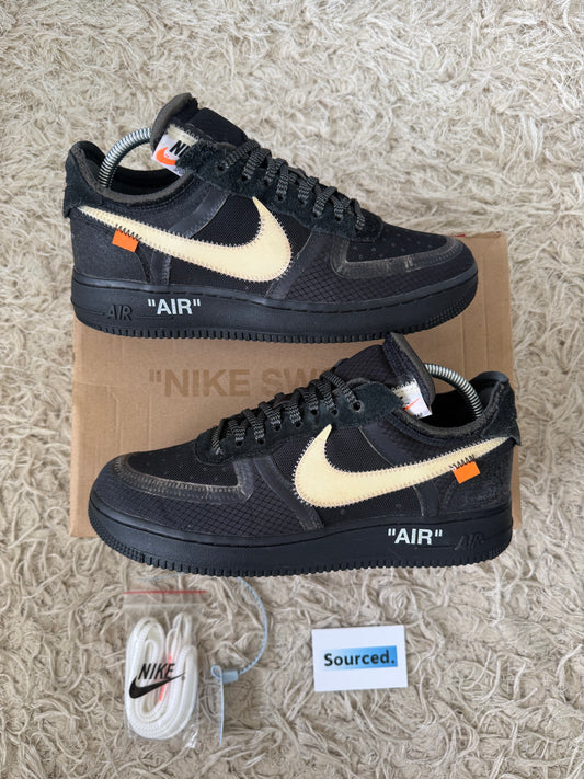 Nike x OFF-White Air Force 1 Low Black - Size UK 7